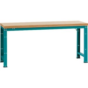 Manuflex Werkbank Profi Standard, Tischplatte Multiplex B 2000 x T 700, wasserblau Manuflex Werkbank Profi Standard, Tischplatte Multiplex B 2000 x T 700, wasserblau