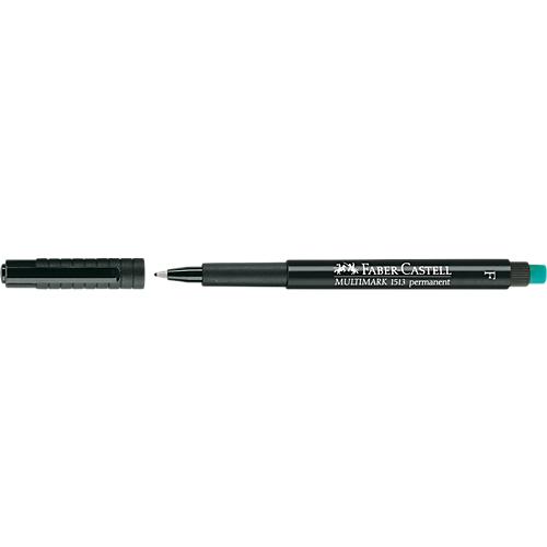 Marker Faber-Castell Multimark, inkl. Spezialradierer, schwarz, F, permanent