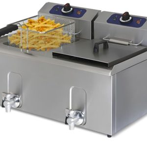 MASTRO Fritteuse 2x 6kW, 10+10 Liter, 400 V MASTRO Fritteuse 2x 6kW, 10+10 Liter, 400 V