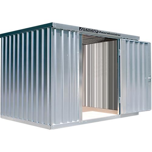 Materialcontainer MC 1300, verzinkt, montiert, mit Holzfußboden