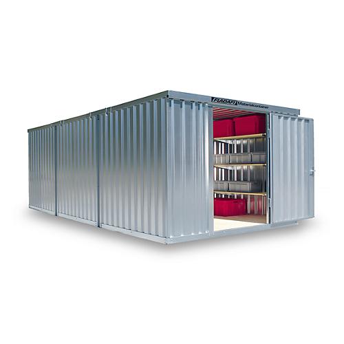 Materialcontainer Mod. 1360, verzinkt, zerlegt, mit Holzfußboden