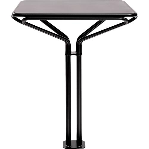 Meet by Paperflow Beistelltisch Bistro, Stahlgestell mit MDF-Platte, mit Standfuß, B 800 x T 800 x H 750 mm, schwarz