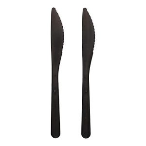 Mehrweg-Besteck Papstar, Messer, 50 St., spülmaschinengeeignet, recyclebar, Bio-PP, schwarz Mehrweg-Besteck Papstar, Messer, 50 St., spülmaschinengeeignet, recyclebar, Bio-PP, schwarz