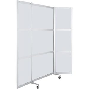 Mobile Stellwand, ESG Klarglas Mobile Stellwand, ESG Klarglas