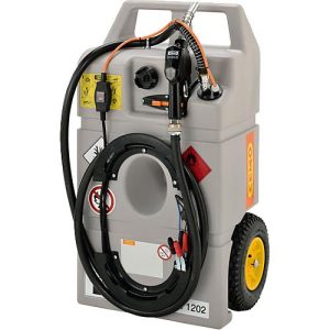 Mobile Tankanlage Diesel-Trolley, 100 l, Elektropumpe 12V, Schlauch 3 m Mobile Tankanlage Diesel-Trolley, 100 l, Elektropumpe 12V, Schlauch 3 m