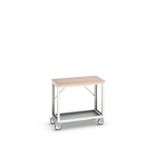 Mobile Werkbank Bott verso, Multiplex-Platte, 1 Ablageboden, mit Querstrebenset, B 1000 x T 600 x H 930 mm, RAL 7035 Lichtgrau Mobile Werkbank Bott verso, Multiplex-Platte, 1 Ablageboden, mit Querstrebenset, B 1000 x T 600 x H 930 mm, RAL 7035 Lichtgrau