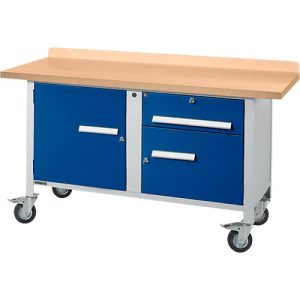 Mobile Werkbank Schäfer Shop Select PWi 150-3, mitteldichte Faserplatte (MDF), bis 400 kg, B 1500 x T 680 x H 838 mm Mobile Werkbank Schäfer Shop Select PWi 150-3, mitteldichte Faserplatte (MDF), bis 400 kg, B 1500 x T 680 x H 838 mm