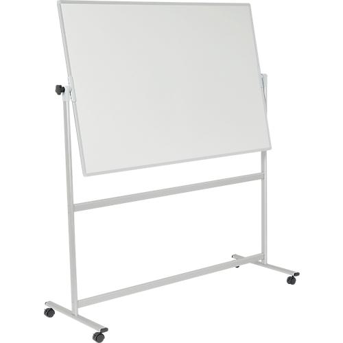 Mobiles Whiteboard Franken U-Act! Line®, Querformat, 2-seitig nutzbar, Stahl weiß emailliert & Aluminium, magnethaftend, Ablageleiste, B 1700 x H 1930 mm