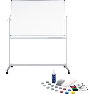 Mobiles Whiteboard Maul MAULstandard, 1000 x 2000 mm, 2-seitig, drehbar + Whiteboard Zubehörset, 31-teilg Mobiles Whiteboard Maul MAULstandard, 1000 x 2000 mm, 2-seitig, drehbar + Whiteboard Zubehörset, 31-teilg
