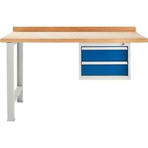 Modulare Werkbank Schäfer Shop Select, Anbaueinheit, Buche Multiplexplatte, bis 500 kg, B 1500 x T 700 x H 840 mm, Enzianblau ral 5010 Modulare Werkbank Schäfer Shop Select, Anbaueinheit, Buche Multiplexplatte, bis 500 kg, B 1500 x T 700 x H 840 mm, Enzianblau ral 5010