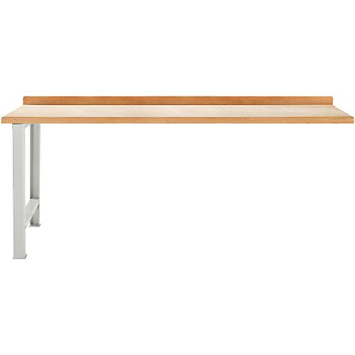 Modulare Werkbank Schäfer Shop Select, Anbaueinheit, Buche Multiplexplatte, bis 500 kg, B 2000 x T 700 x H 840 mm, Lichtgrau ral 7035