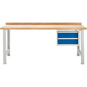Modulare Werkbank Schäfer Shop Select, Grundeinheit, Buche Multiplexplatte, bis 500 kg, B 2000 x T 700 x H 840 mm, Enzianblau ral 5010 Modulare Werkbank Schäfer Shop Select, Grundeinheit, Buche Multiplexplatte, bis 500 kg, B 2000 x T 700 x H 840 mm, Enzianblau ral 5010