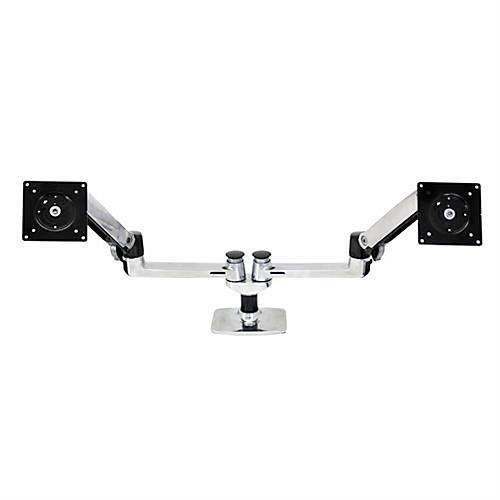 Monitorarm ergotron® LX, für 2 Displays bis 27″ & bis 9,1 kg pro Monitor, Tischhalterung, höhenverstellbar, neigbar, VESA, matt-schwarz
