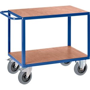 Montagewagen, 2 Etagenböden, für bis zu 600 kg, Ladefläche L 1000 x B 700 mm, Stahl Montagewagen, 2 Etagenböden, für bis zu 600 kg, Ladefläche L 1000 x B 700 mm, Stahl