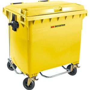 Müllcontainer MGB 770 FDP, Kunststoff, 770 l, gelb Müllcontainer MGB 770 FDP, Kunststoff, 770 l, gelb