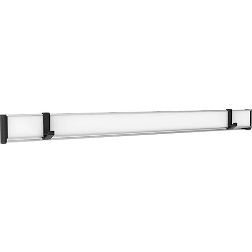 Multifunktionsklemmleiste MAULpro, inkl. 2 Multifunktionshaken, für Flipchartblöcke ab 11 mm Lochung, B 42 x T 15 x L 500 mm, Aluminium