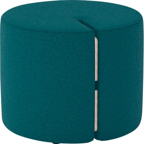 NowyStyl Sitzpouf Tri.Ply S, modular, Blazer-Stoff, ø 55 cm, petrol