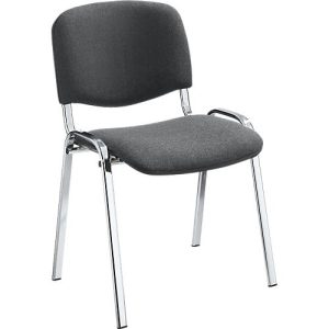 NowyStyl Stapelstühle-Set ISO BASIC, ohne Armlehnen, stapelbar bis 12 Stück, Bezug anthrazit, Gestell chromsilber, 8 Stück NowyStyl Stapelstühle-Set ISO BASIC, ohne Armlehnen, stapelbar bis 12 Stück, Bezug anthrazit, Gestell chromsilber, 8 Stück