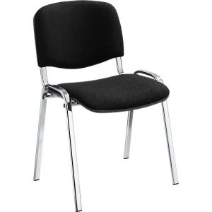 NowyStyl Stapelstühle-Set ISO BASIC, ohne Armlehnen, stapelbar bis 12 Stück, Bezug schwarz, Gestell chromsilber, 8 Stück NowyStyl Stapelstühle-Set ISO BASIC, ohne Armlehnen, stapelbar bis 12 Stück, Bezug schwarz, Gestell chromsilber, 8 Stück