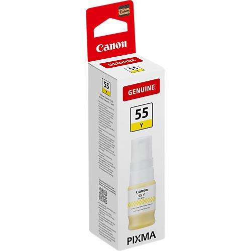 Original Canon Tintenflasche GI-55 Y (6291C001), 40 ml, bis zu 3000 Seiten, gelb