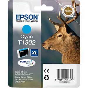 Original Epson Tintenpatrone T1302, Einzelpack, cyan Original Epson Tintenpatrone T1302, Einzelpack, cyan