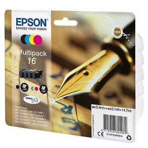 Original Epson Tintenpatronen 16 CMYK, Mixpack, cyan, magenta, gelb, schwarz Original Epson Tintenpatronen 16 CMYK, Mixpack, cyan, magenta, gelb, schwarz
