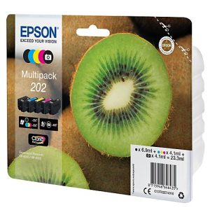 Original Epson Tintenpatronen 202 CMYK, Mixpack, cyan, magenta, gelb, schwarz Original Epson Tintenpatronen 202 CMYK, Mixpack, cyan, magenta, gelb, schwarz