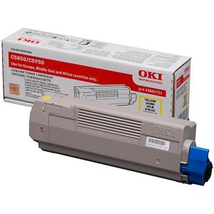 Original Oki Toner 43865721, Einzelpack, gelb Original Oki Toner 43865721, Einzelpack, gelb