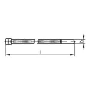 HellermannTyton Kabelbinder 4,6×390 natur T80L-HS-NA-C1 HellermannTyton Kabelbinder 4,6×390 natur T80L-HS-NA-C1
