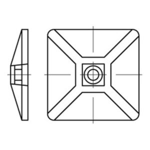 HellermannTyton Befestigungssockel MB4CA/S/-N66-NA-C1
