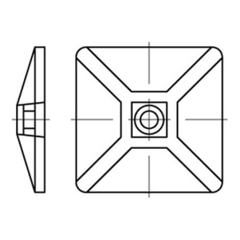 HellermannTyton Befestigungssockel MB4CA/S/-N66-NA-C1