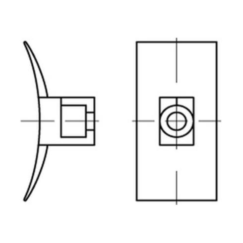 HellermannTyton Befestigungssockel LKC-N66-NA