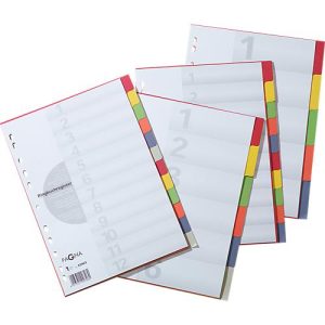 PAGNA Kartonregister mit Deckblatt, zur freien Verwendung, 5 Blätter, 5-farbig PAGNA Kartonregister mit Deckblatt, zur freien Verwendung, 5 Blätter, 5-farbig