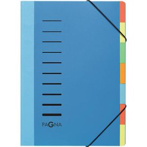 PAGNA Pultordner Color, für DIN A4, 7 Fächer, Polypropylen, blau PAGNA Pultordner Color, für DIN A4, 7 Fächer, Polypropylen, blau
