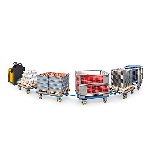 Paletten-Fahrgestell, mit Rollen, Routenzug für Gitterboxen und Flachpaletten