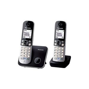Panasonic KX-TG6812 – Schnurlostelefon mit Rufnummernanzeige – DECTGAP – Schwarz + zusätzliches Handset Panasonic KX-TG6812 – Schnurlostelefon mit Rufnummernanzeige – DECTGAP – Schwarz + zusätzliches Handset