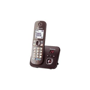 Panasonic KX-TG6821 – Schnurlostelefon – Anrufbeantworter mit Rufnummernanzeige – DECT – Mokkabraun