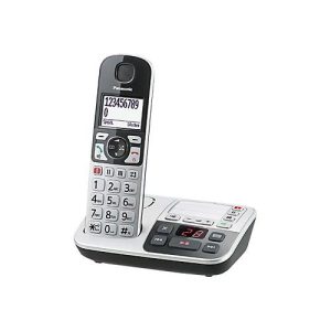 Panasonic KX-TGE520 – Schnurlostelefon – Anrufbeantworter mit Rufnummernanzeige – DECTGAP – Schwarz, Silber Panasonic KX-TGE520 – Schnurlostelefon – Anrufbeantworter mit Rufnummernanzeige – DECTGAP – Schwarz, Silber
