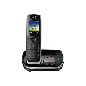 Panasonic KX-TGJ320GB – Schnurlostelefon – Anrufbeantworter mit Rufnummernanzeige – DECT – Schwarz