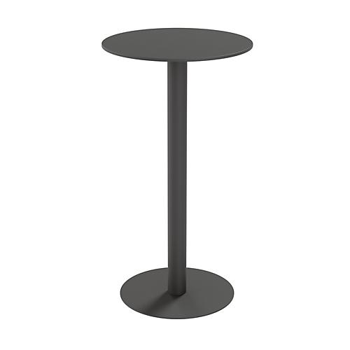 Paperflow Outdoor-Tisch Cross, rund, Tellerfuß, ⌀ 600 x H 1100 mm, schwarz/mattschwarz
