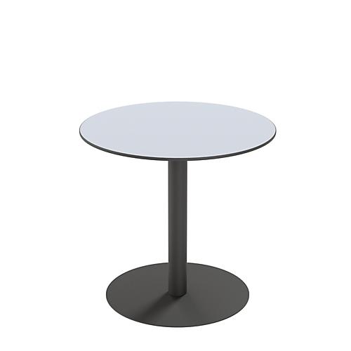 Paperflow Outdoor-Tisch Cross, rund, Tellerfuß, Ø 800 x H 750 mm, grau/mattschwarz