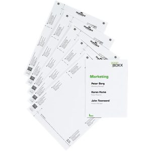 Papiereinlagen, für B 149 x H 210 mm (DIN A5), 10 Schilder Papiereinlagen, für B 149 x H 210 mm (DIN A5), 10 Schilder