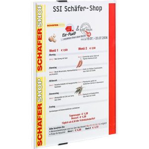 Papiereinlagen, für B 210 x H 297 mm (DIN A4), 10 Schilder Papiereinlagen, für B 210 x H 297 mm (DIN A4), 10 Schilder