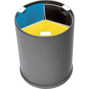 Papierkorb, zur Abfalltrennung auf dem Tisch, 3 Inneneimer, schwarz Papierkorb, zur Abfalltrennung auf dem Tisch, 3 Inneneimer, schwarz