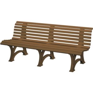 Parkbank, 4-Sitzer, L 2000 mm, braun Parkbank, 4-Sitzer, L 2000 mm, braun
