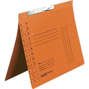 Pendelhefter Falken, Format A4, für bis zu 200 Blatt, Schlitzstanzung, Behördenheftung, Recycling-Karton, orange, 50 Stück Pendelhefter Falken, Format A4, für bis zu 200 Blatt, Schlitzstanzung, Behördenheftung, Recycling-Karton, orange, 50 Stück