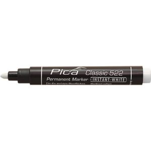 Permanentmarker Pica INSTANT-WHITE, weiß, wasserfest, 10 Stück mit Strichstärken von 1-4 mm
