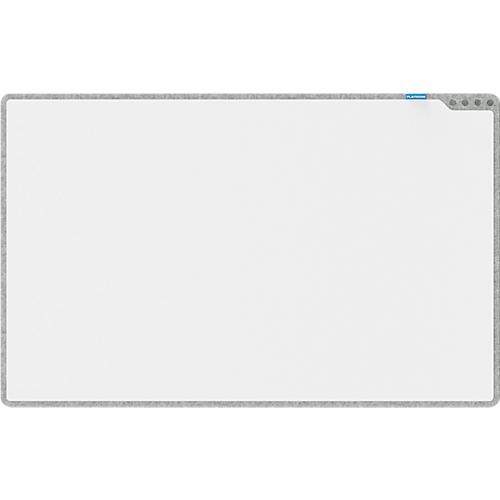 PLAYROOM Whiteboard PLAYBOARD, e3-emaillierter Stahl, weiß, Recycling-PET-Rahmen grau, B 750 x H 1180 mm