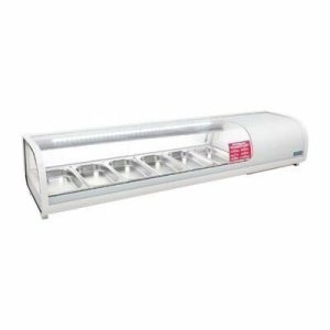 Polar Kühlvitrine für Tapas, 152,9x42x26,5cm Polar Kühlvitrine für Tapas, 152,9x42x26,5cm