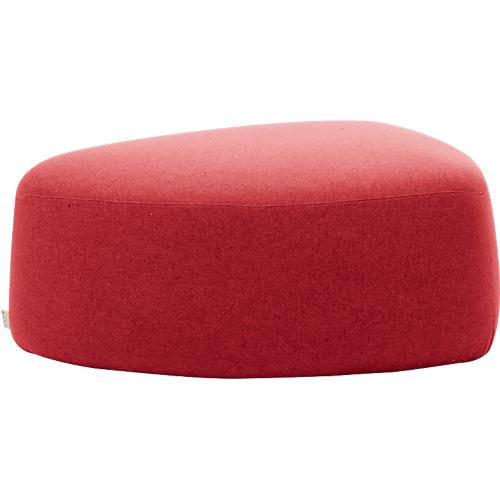 Polstermöbel Leyform GOGO Pouf, mittel, oval, B 980 x T 910 x H 390 mm, mit Gleitern, Stoffbezug, rot